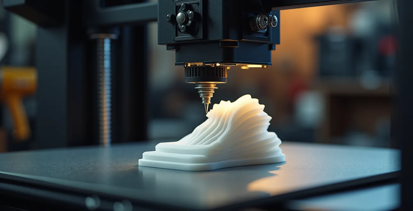 3D-Drucker erstellt Prototyp eines Motorrad-Zierteils in einer deutschen Werkstatt