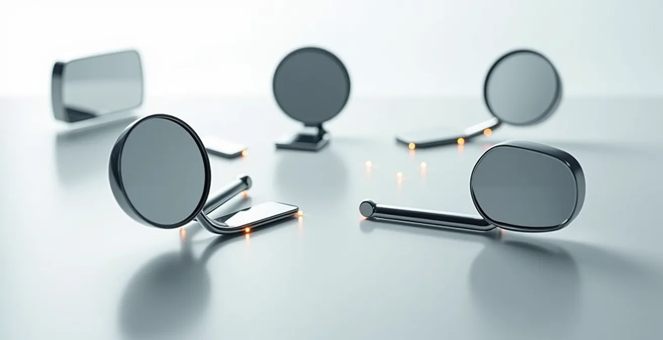 Übersichtliche Darstellung verschiedener Fahrerassistenzsysteme, die auf spezifische Bedürfnisse von Senioren eingehen.