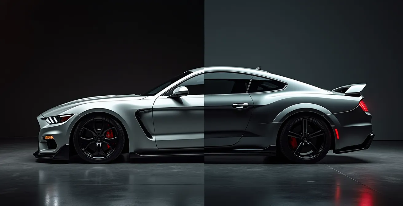 Vergleich zwischen zeitlosem OEM-Design und veraltetem Trend-Tuning